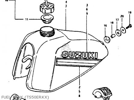 FUEL TANK (TS50ERKX) - TS50ERK 1981 (X) (E02 E16 E21 E22 E41)