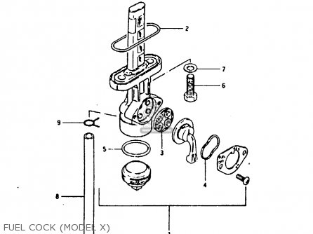 FUEL COCK (MODEL X) - TS50ERK 1981 (X) (E02 E16 E21 E22 E41)