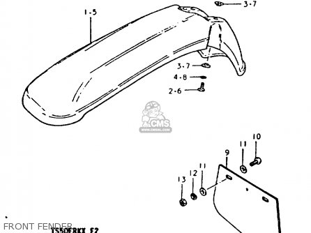 FRONT FENDER - TS50ERK 1981 (X) (E02 E16 E21 E22 E41)