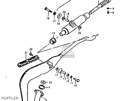 MUFFLER - TS50ERK 1981 (X) (E02 E16 E21 E22 E41)