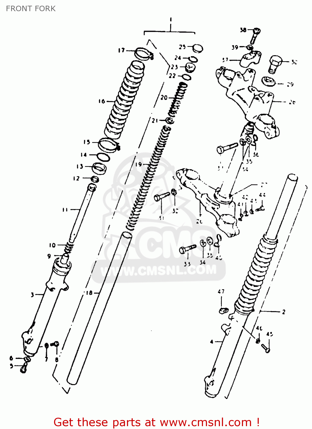 FRONT FORK TS50ERK 1982 (Z) (E02 E16 E22)