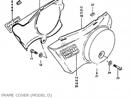 FRAME COVER (MODEL D) - TS50ERK 1982 (Z) (E02 E16 E22)