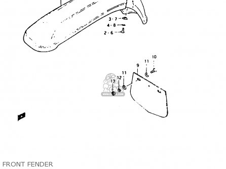 FRONT FENDER - TS50ERK 1982 (Z) (E02 E16 E22)