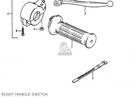 RIGHT HANDLE SWITCH - TS50ERK 1982 (Z) (E02 E16 E22)