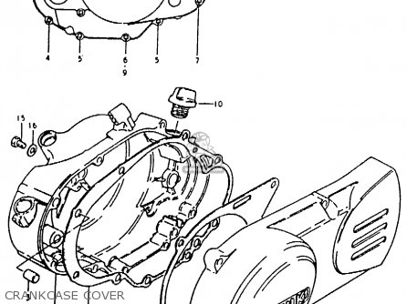 CRANKCASE COVER - TS50ERK 1983 D) (E02 E16 E22)