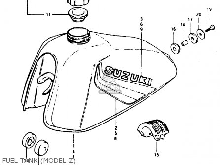 FUEL TANK (MODEL Z) - TS50ERK 1983 D) (E02 E16 E22)