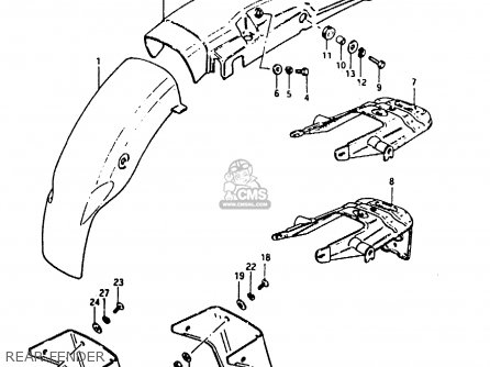 REAR FENDER - TS50ERK 1983 D) (E02 E16 E22)