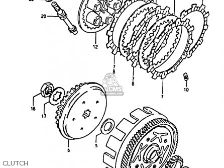 CLUTCH - TS50ERK 1983 D) (E02 E16 E22)