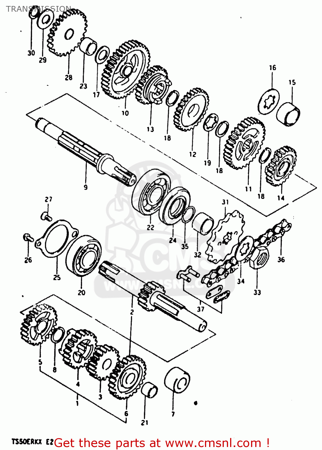 TRANSMISSION TS50ERKD 1981 (X) (E17 E21 E41)