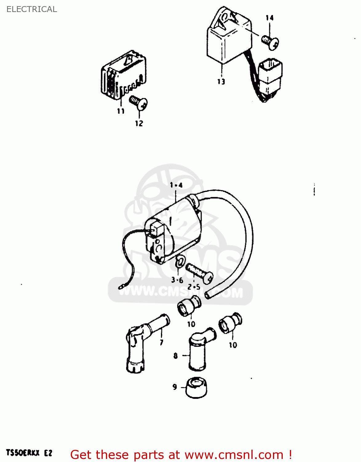 ELECTRICAL TS50ERKD 1981 (X) (E17 E21 E41)