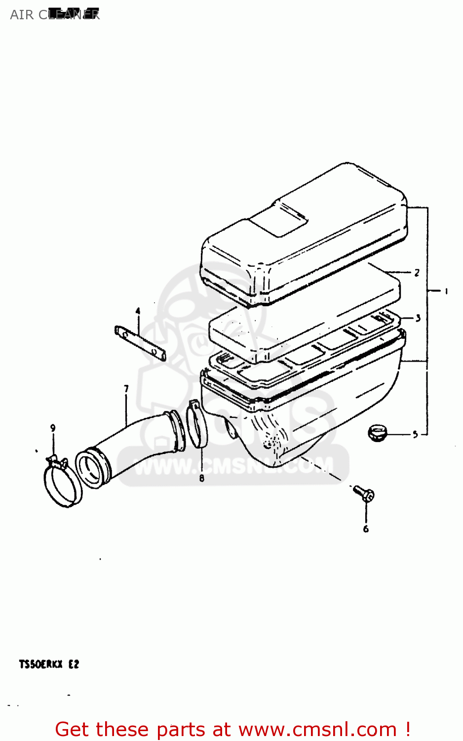 AIR CLEANER TS50ERKD 1981 (X) (E17 E21 E41)