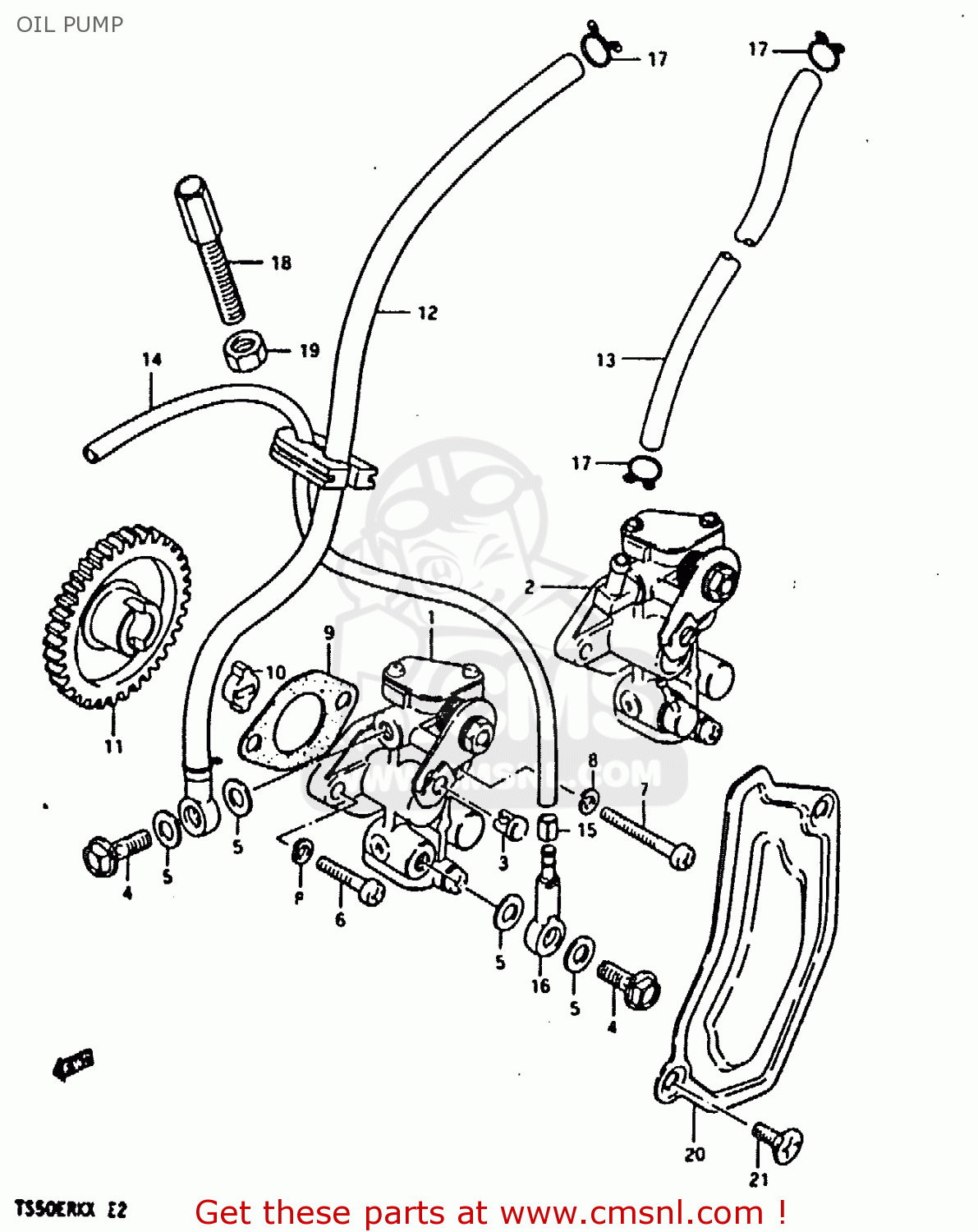 OIL PUMP TS50ERKD 1981 (X) (E17 E21 E41)