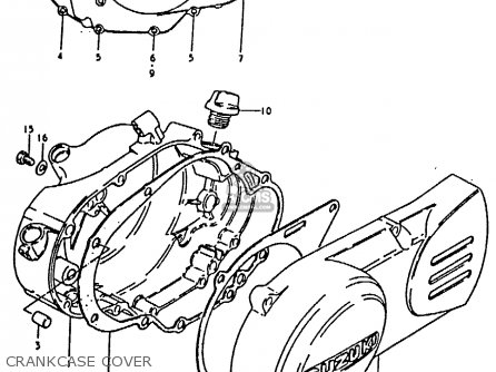 CRANKCASE COVER - TS50ERKD 1981 (X) (E17 E21 E41)