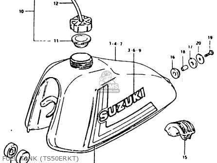 FUEL TANK (TS50ERKT) - TS50ERKD 1981 (X) (E17 E21 E41)