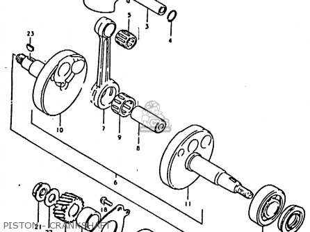 PISTON - CRANKSHAFT - TS50ERKD 1981 (X) (E17 E21 E41)