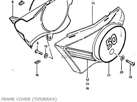 FRAME COVER (TS50ERKX) - TS50ERKD 1981 (X) (E17 E21 E41)