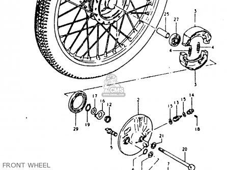 FRONT WHEEL - TS50ERKD 1981 (X) (E17 E21 E41)
