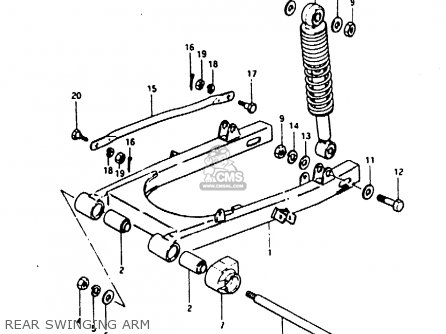 REAR SWINGING ARM - TS50ERKD 1981 (X) (E17 E21 E41)