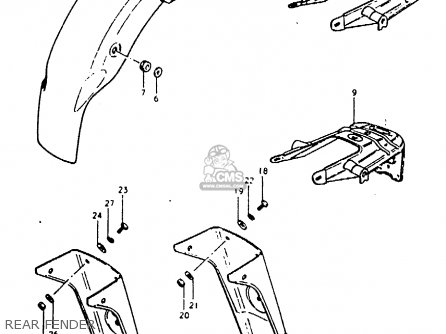 REAR FENDER - TS50ERKD 1981 (X) (E17 E21 E41)