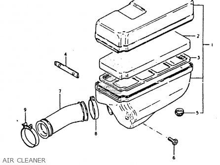 AIR CLEANER - TS50ERKD 1981 (X) (E17 E21 E41)