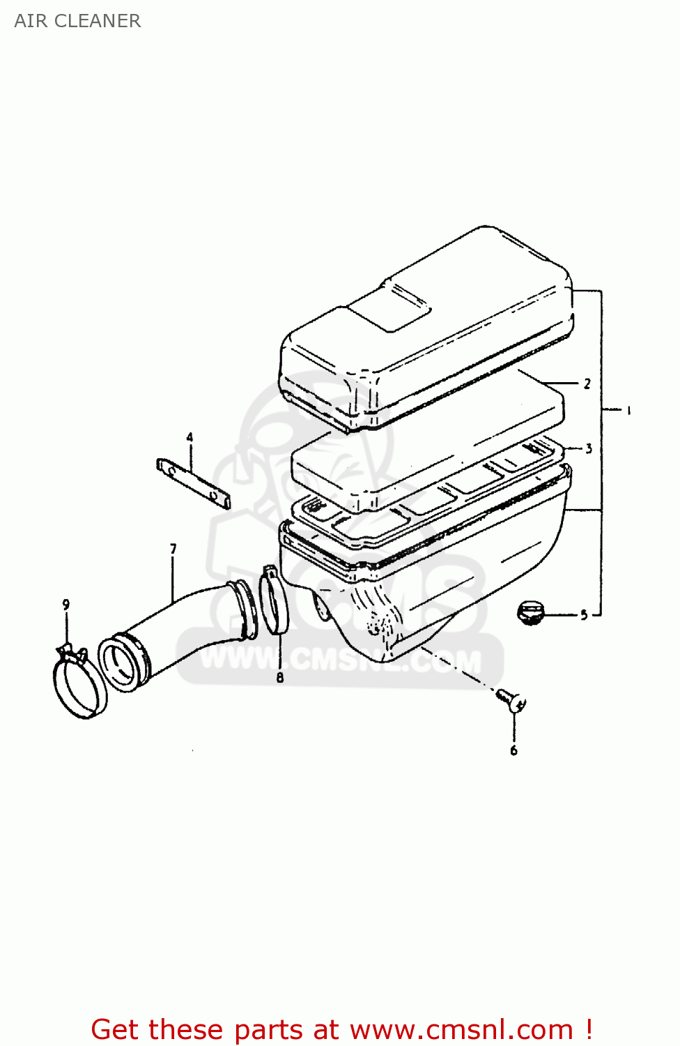 AIR CLEANER TS50ERKD 1982 (Z) (E17 E18 E21 E41)
