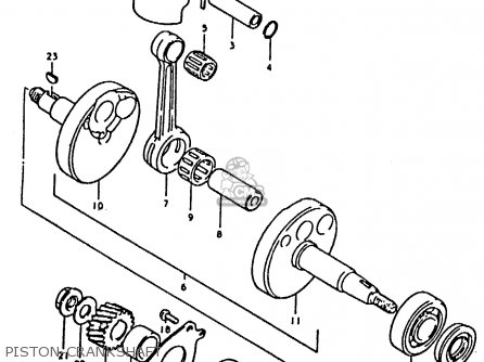 PISTON-CRANKSHAFT - TS50ERKD 1982 (Z) (E17 E18 E21 E41)