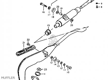 MUFFLER - TS50ERKD 1982 (Z) (E17 E18 E21 E41)