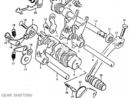 GEAR SHIFTING - TS50ERKD 1983 (D) (E17 E18 E21 E41)