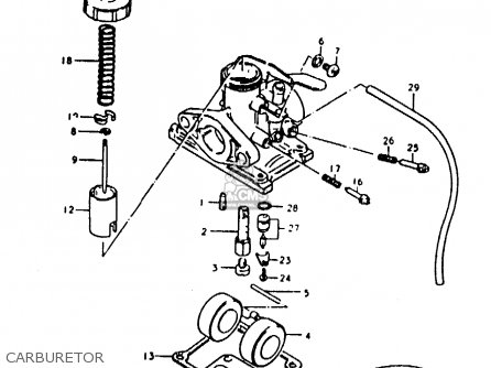 CARBURETOR - TS50ERKD 1983 (D) (E17 E18 E21 E41)
