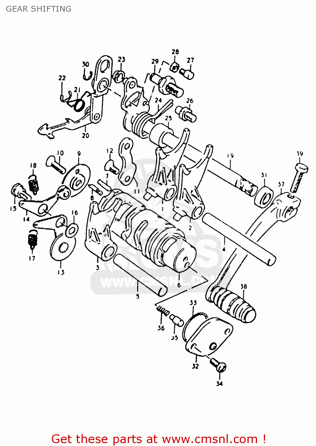 GEAR SHIFTING TS50ERKDB 1982 (Z) ZWITSERLAND (E18)