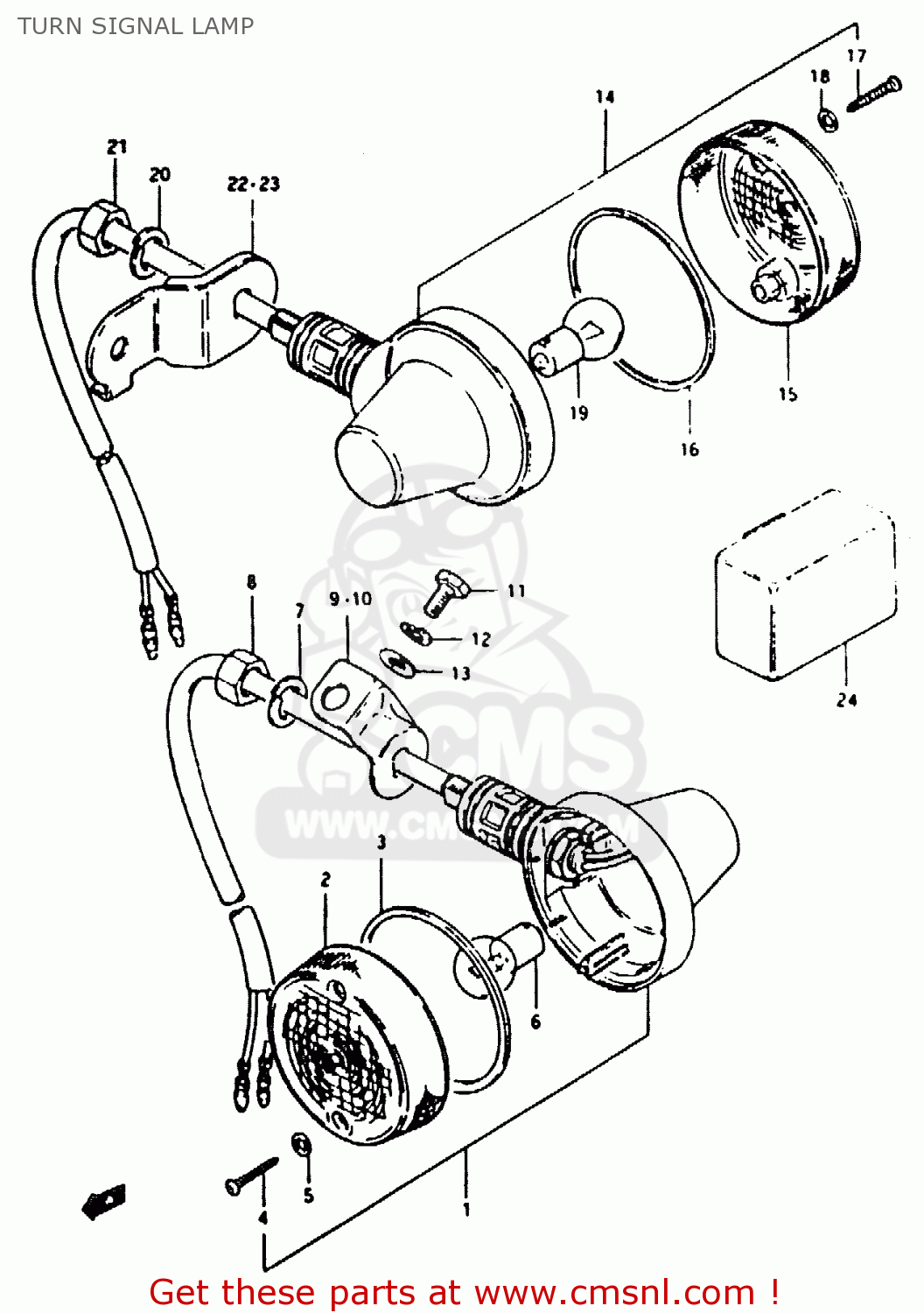 TURN SIGNAL LAMP TS50ERKDB 1982 (Z) ZWITSERLAND (E18)