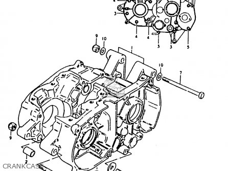 CRANKCASE - TS50ERKDB 1982 (Z) ZWITSERLAND (E18)