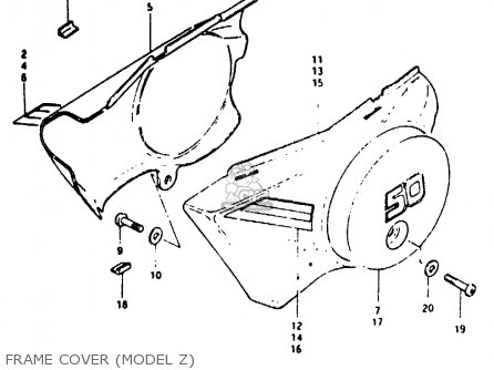 FRAME COVER (MODEL Z) - TS50ERKDB 1982 (Z) ZWITSERLAND (E18)