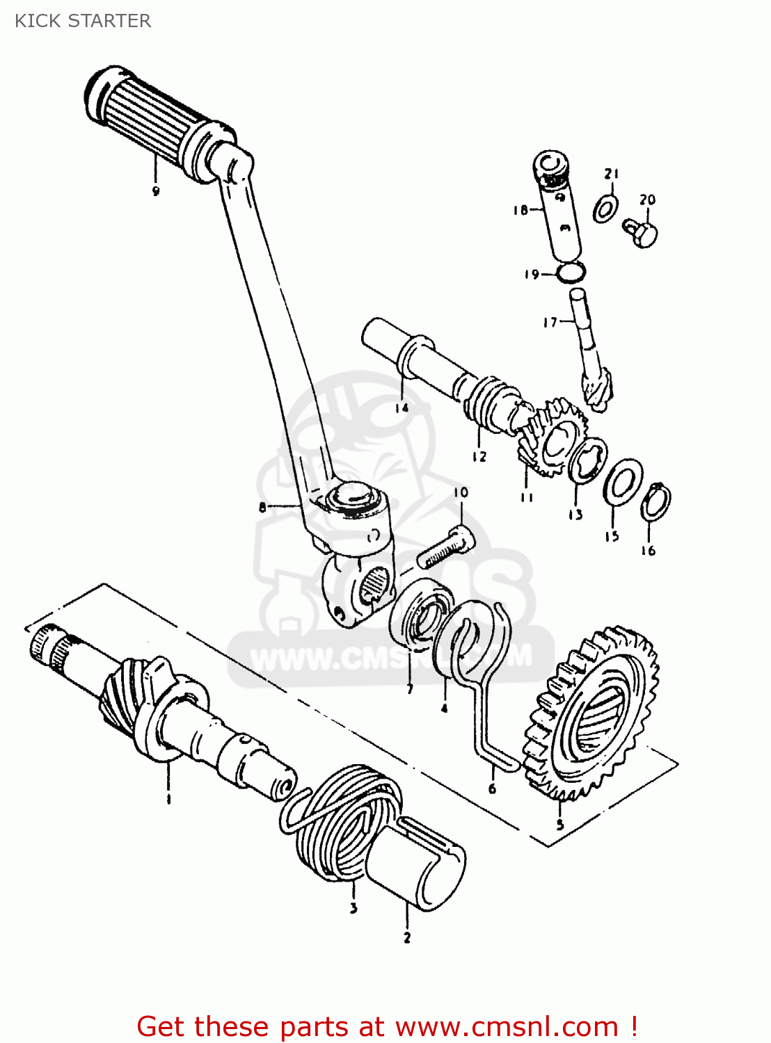 KICK STARTER TS50ERKDB 1983 (D) ZWITSERLAND (E18)