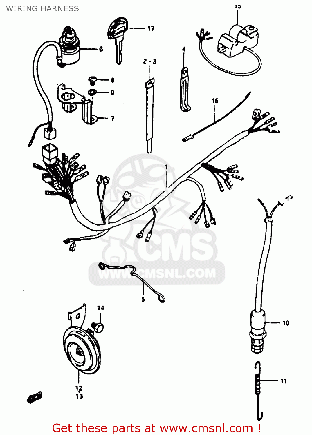 WIRING HARNESS TS50ERKDB 1983 (D) ZWITSERLAND (E18)