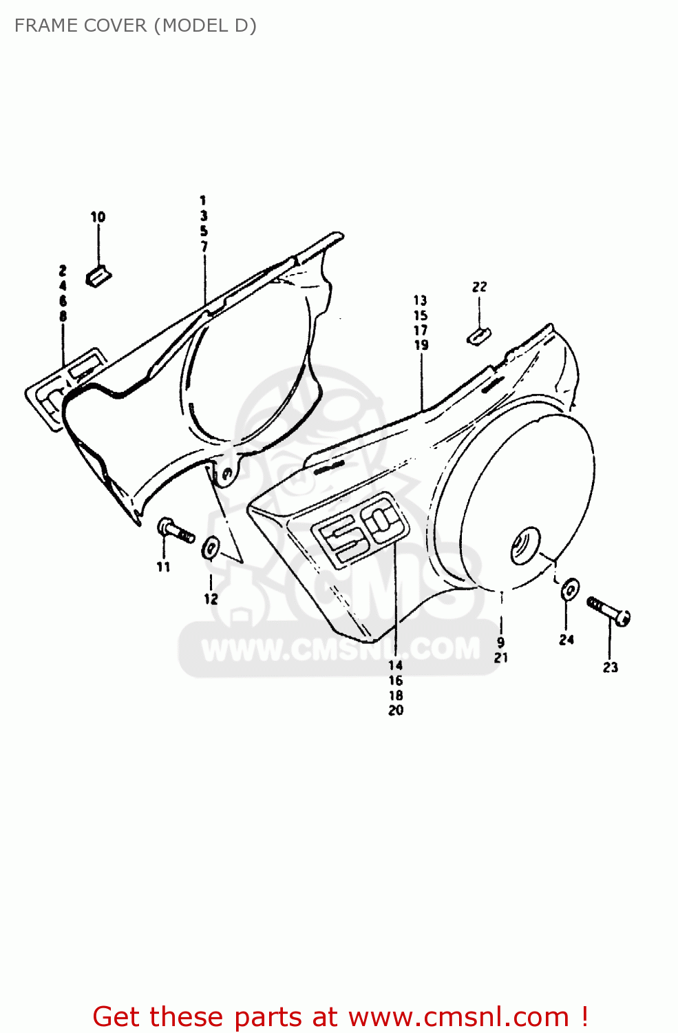 FRAME COVER (MODEL D) TS50ERKDB 1983 (D) ZWITSERLAND (E18)