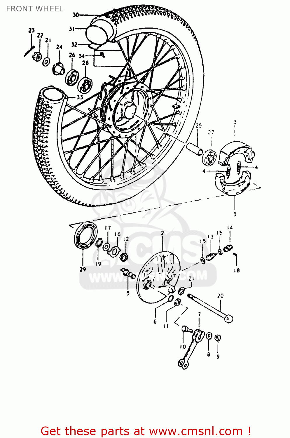 FRONT WHEEL TS50ERKDB 1983 (D) ZWITSERLAND (E18)