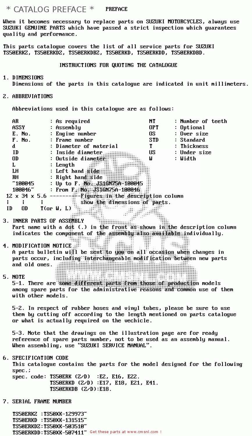 * CATALOG PREFACE * TS50ERKDB 1983 (D) ZWITSERLAND (E18)