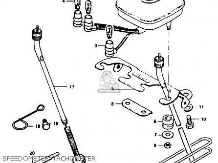 SPEEDOMETER-TACHOMETER - TS50ERKDB 1983 (D) ZWITSERLAND (E18)