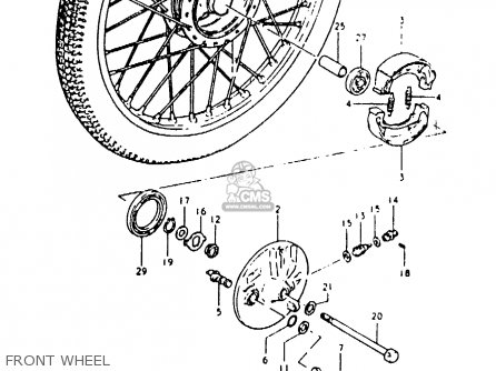 FRONT WHEEL - TS50ERKDB 1983 (D) ZWITSERLAND (E18)