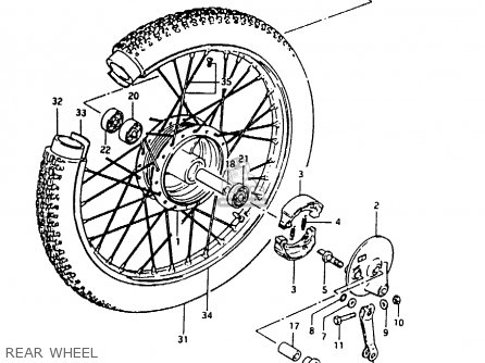 REAR WHEEL - TS50ERKDB 1983 (D) ZWITSERLAND (E18)