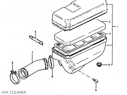 AIR CLEANER - TS50ERKDB 1983 (D) ZWITSERLAND (E18)