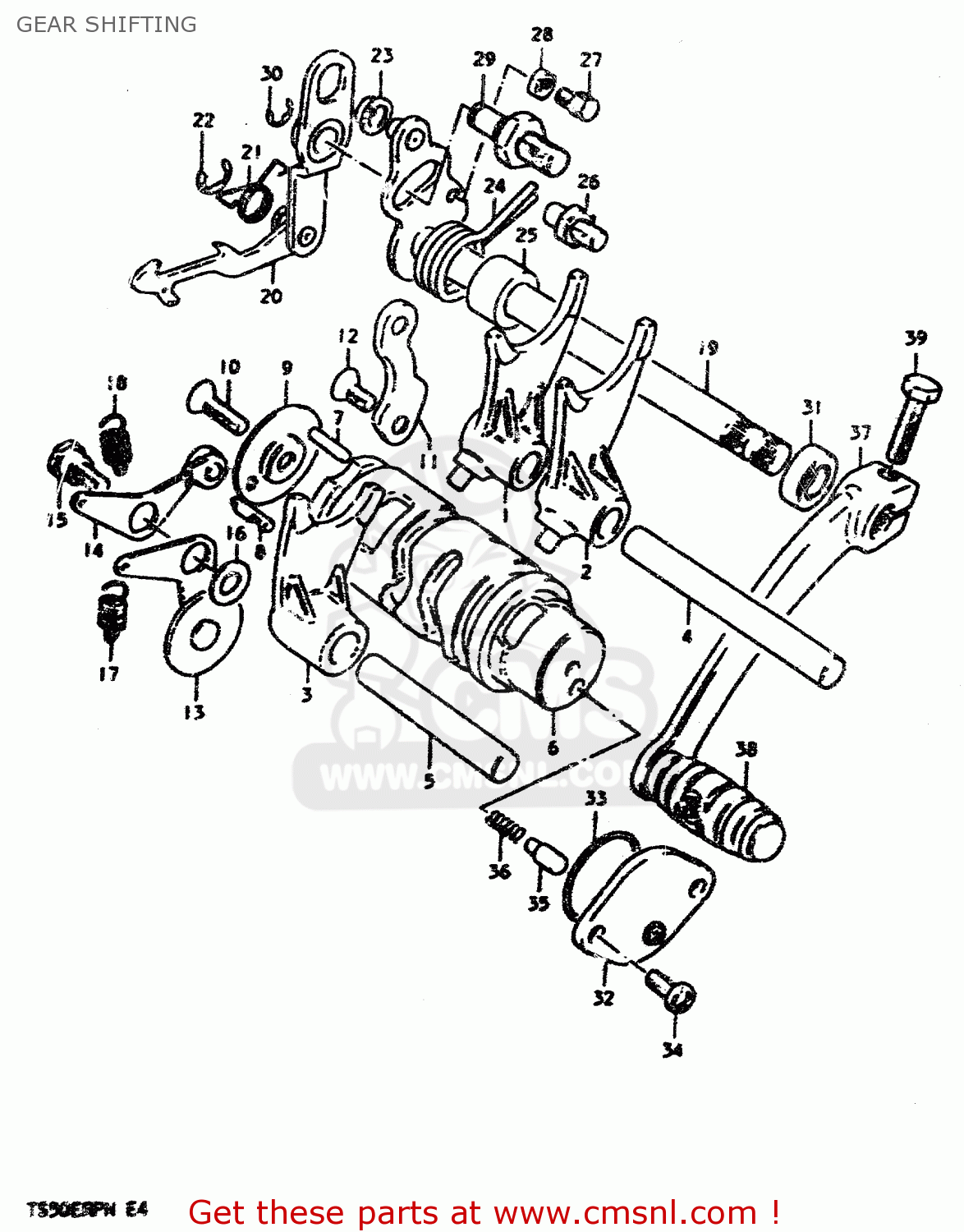 GEAR SHIFTING TS50ERP 1979 (N)