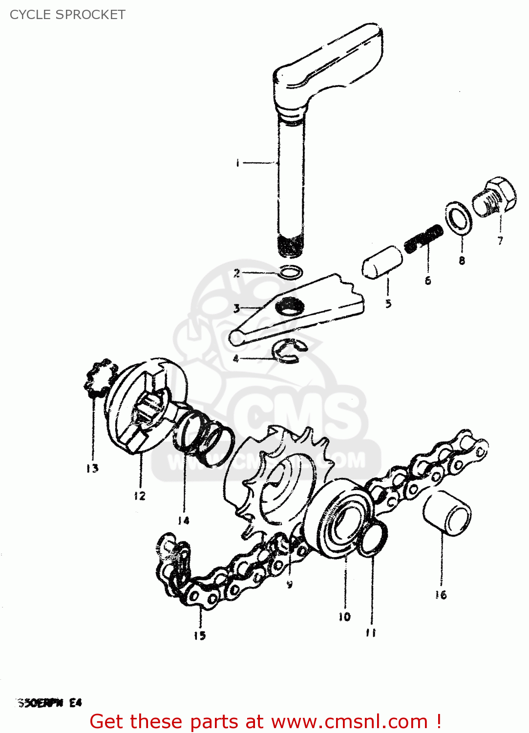 CYCLE SPROCKET TS50ERP 1979 (N)