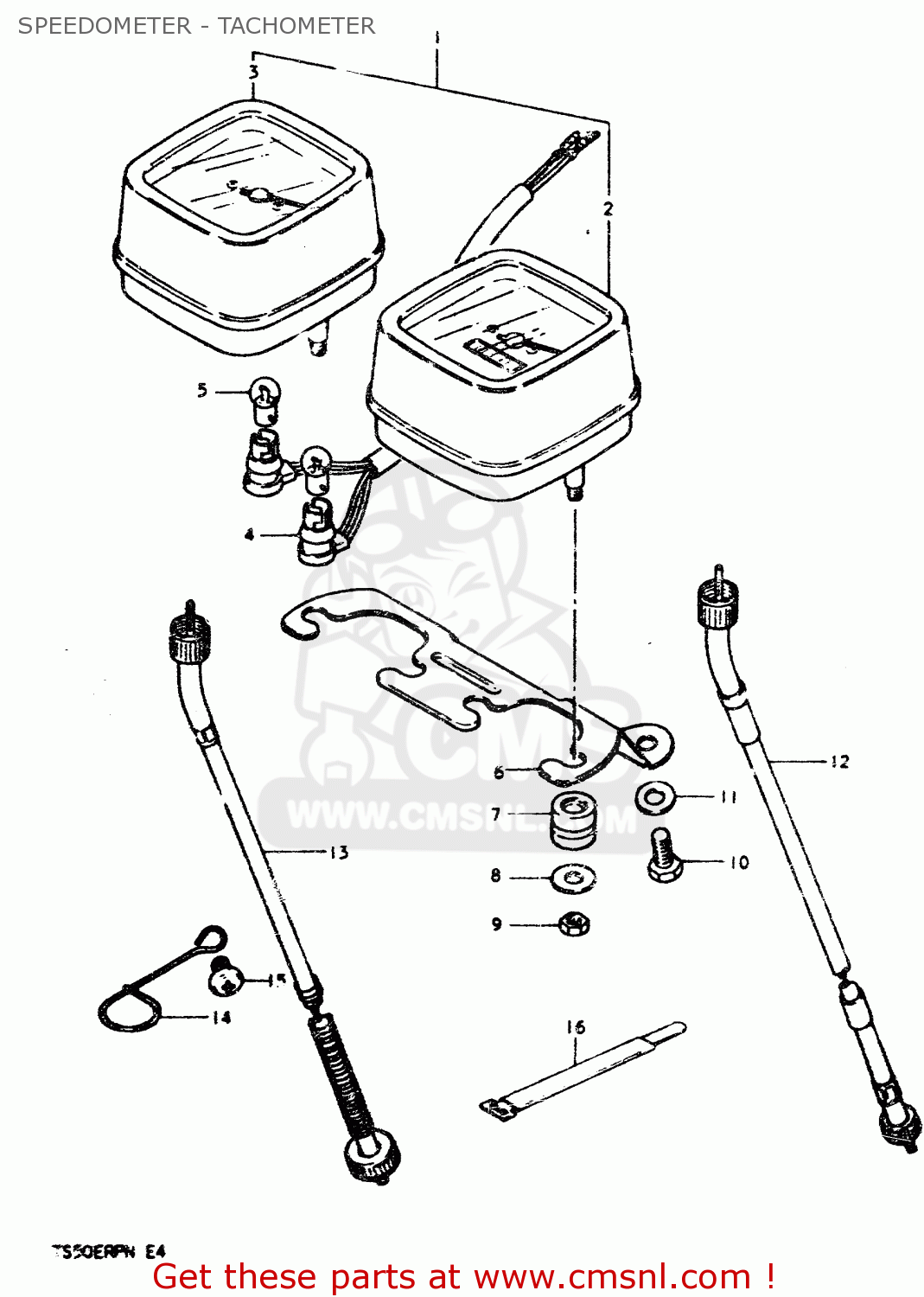 SPEEDOMETER - TACHOMETER TS50ERP 1979 (N)