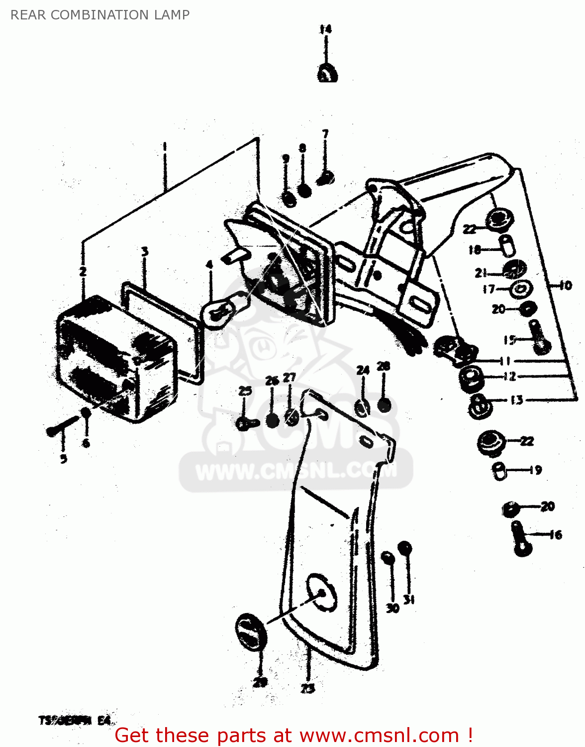 REAR COMBINATION LAMP TS50ERP 1979 (N)