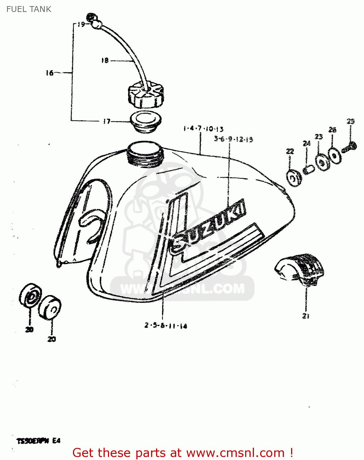 FUEL TANK TS50ERP 1979 (N)