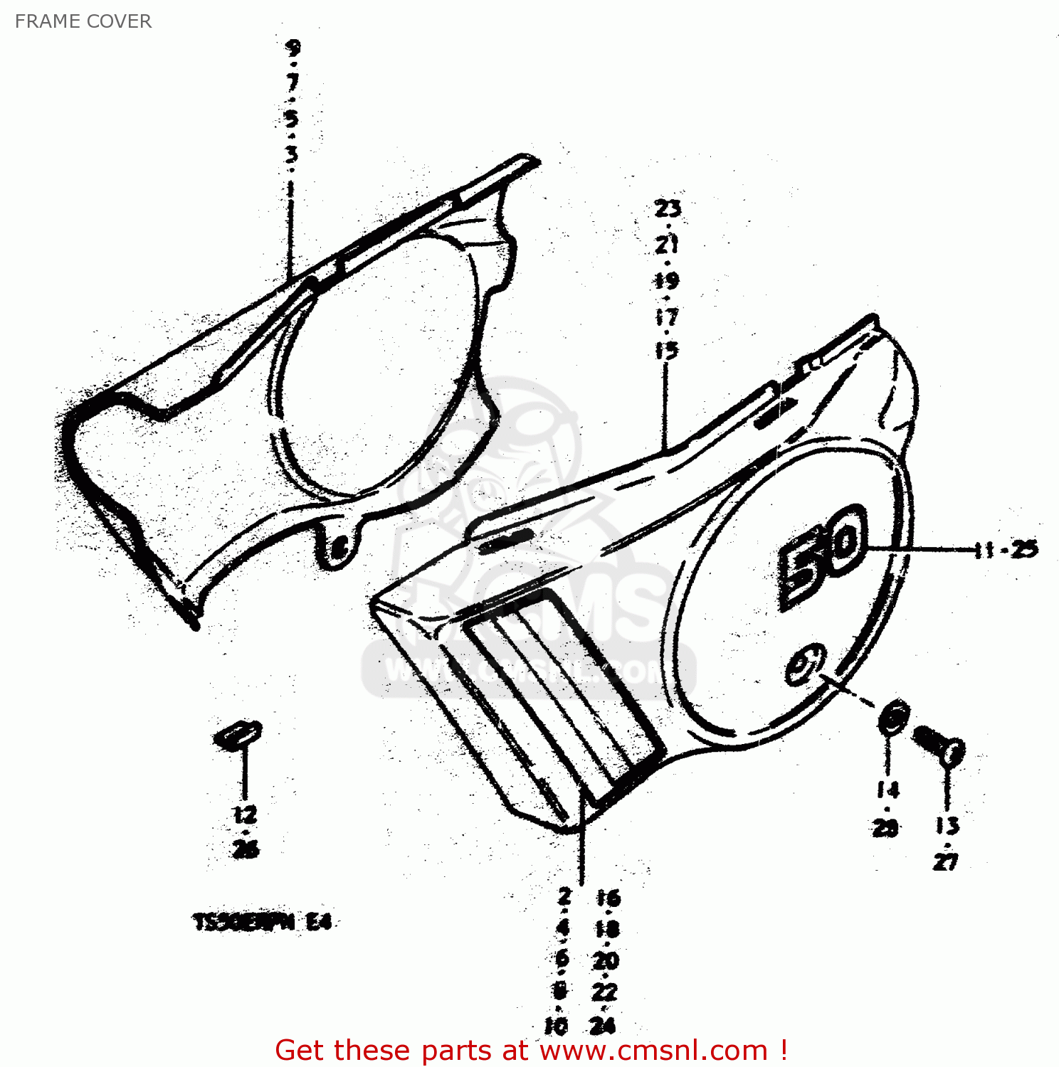 FRAME COVER TS50ERP 1979 (N)