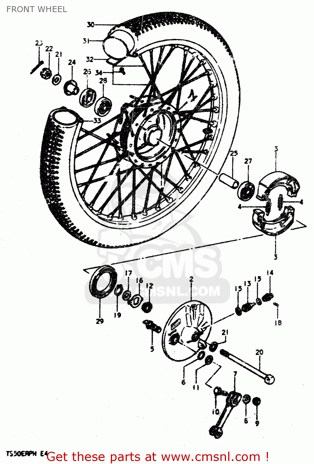FRONT WHEEL TS50ERP 1979 (N)