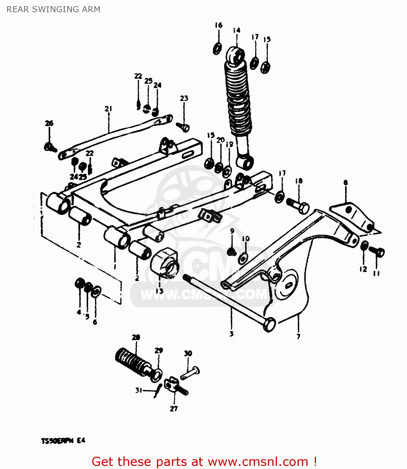 REAR SWINGING ARM TS50ERP 1979 (N)